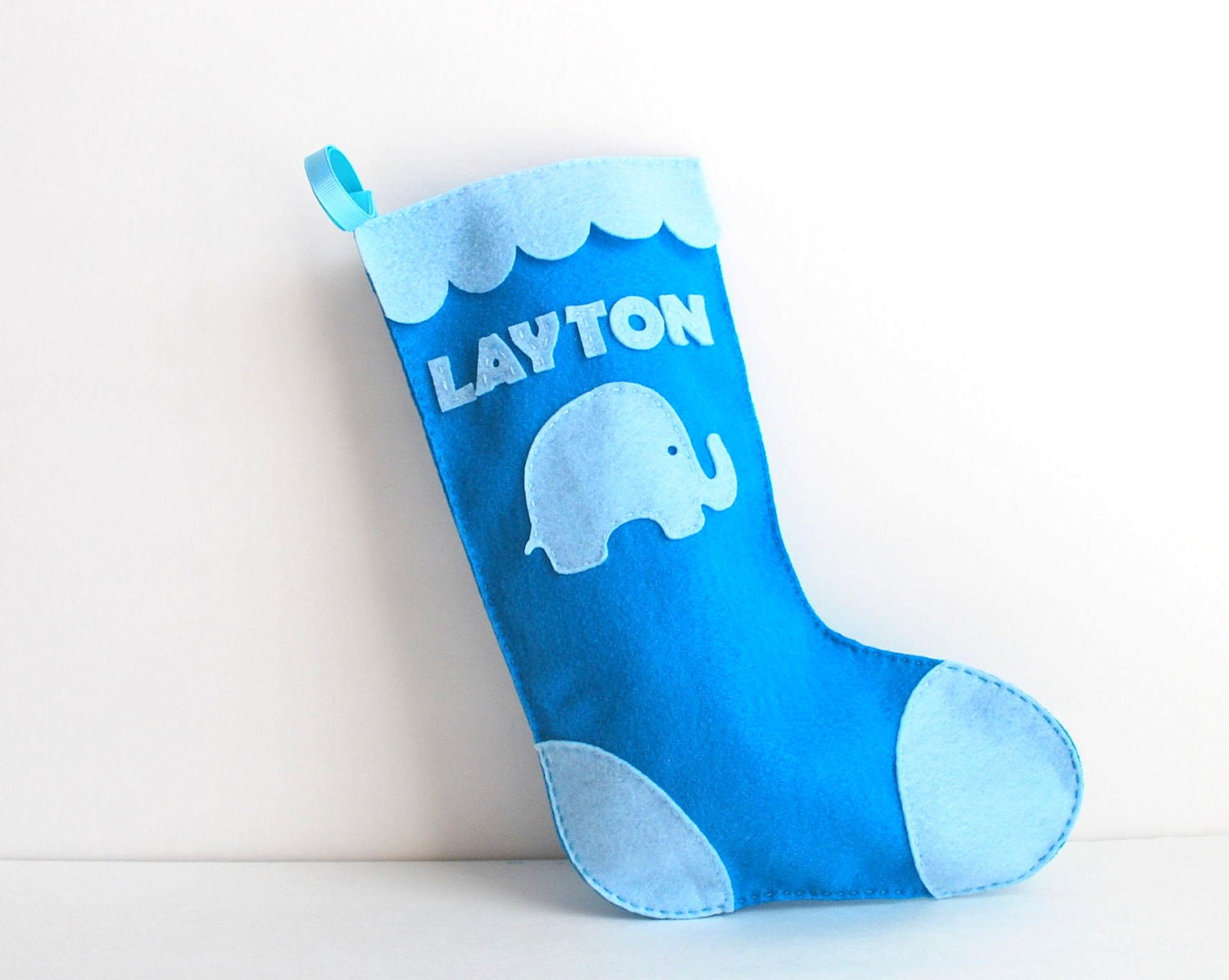 Christmas Stocking, PERSONALIZED name elephant First Christmas baby stocking A482 Il_570xn