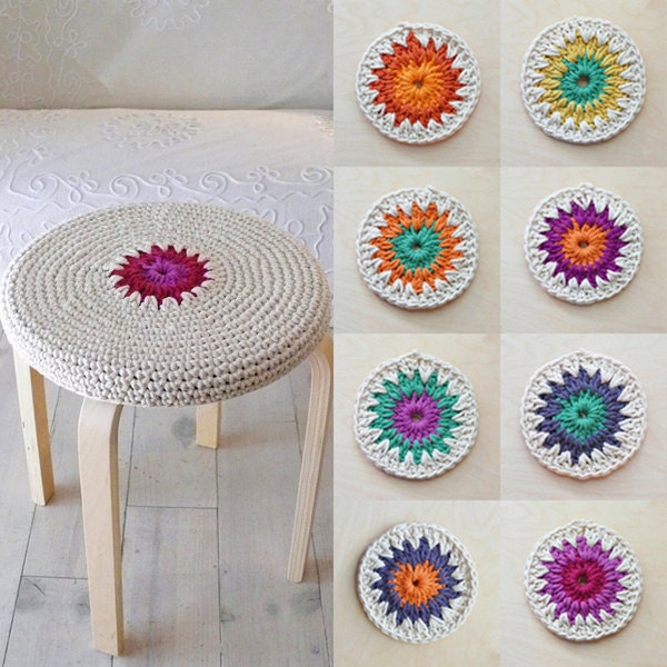 Crochet Stool Cover