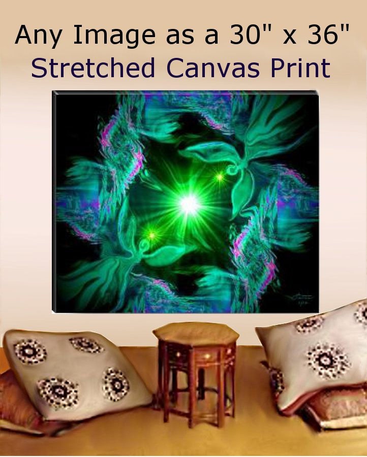 Large Digital Painting Giclee Print Reiki Energy Art Meditation Decor 30" x 36"