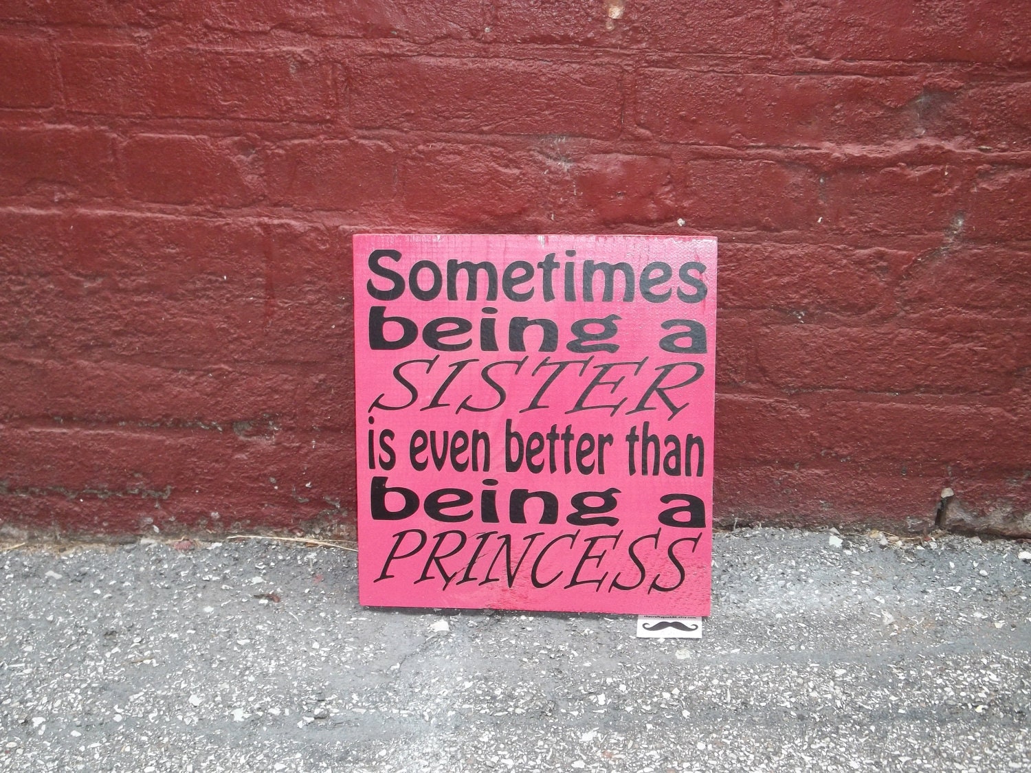 Princess Sister 12x12 Wood Sign