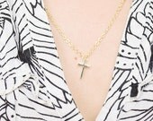 Small Gold Cross Necklace