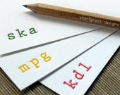custom letterpress monogram notecards (set of 20) - typewriter text