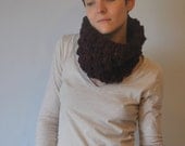 READY TO SHIP chunky warm and cozy puff cowl scarf neck warmer - claret - the gisela