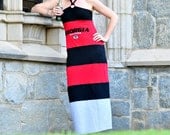 One of a Kind Gameday Maxi Dress made w/ UGA tshirt - Small Free Shipping