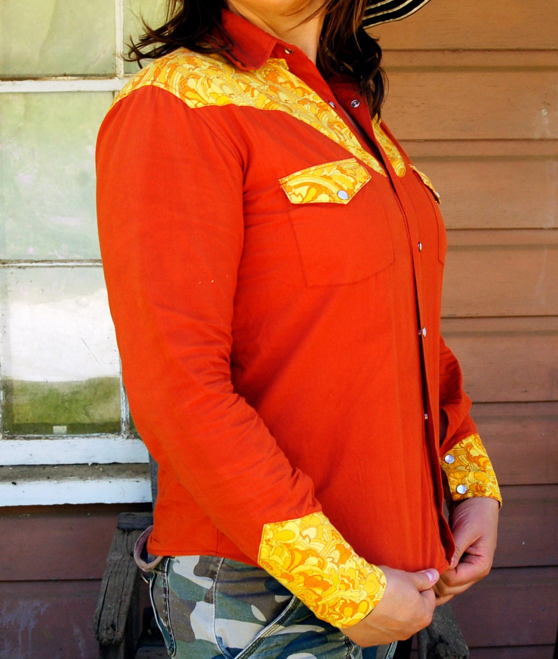 Funky Psychedelic Western Shirt for Men and Women Yellow Submarine