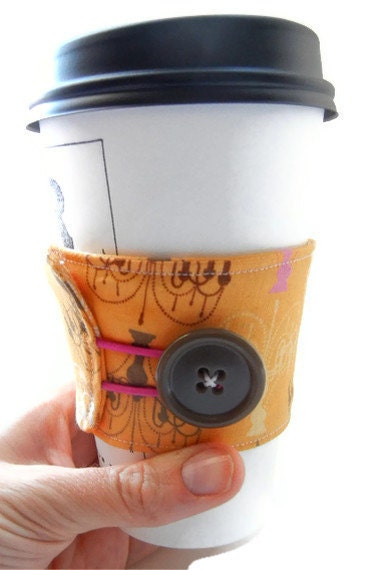 Coffee and Tea Sleeve in Shabby Chic
