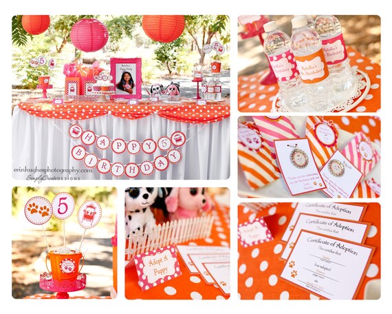Puppy Party Package Printable DIGITAL Puppy Adoption Party Il_570xn