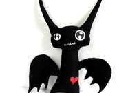 Art Doll Buddy the Bat Oddling Handmade OOAK