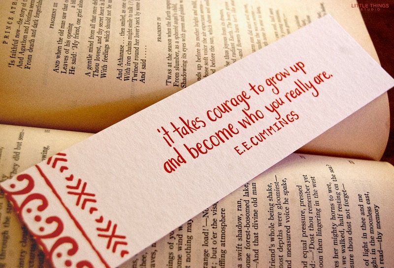 E. E. Cummings Letterpress Bookmark