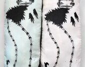Plush Devil Doll- Screenprint Pillow - Folk Art