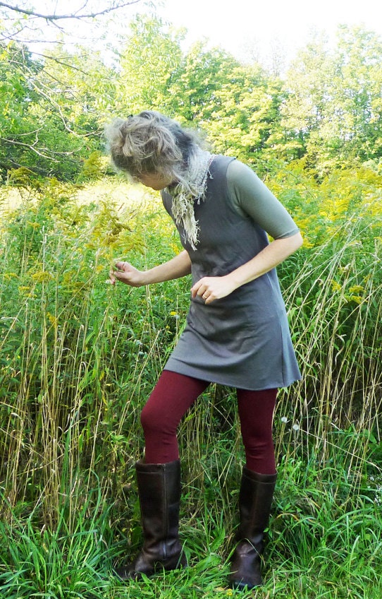 Organic Clothing - Leggings - Organic Merino Wool - Shown in Wine - Made to Order