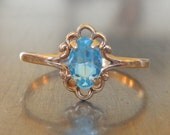 Vintage Blue Topaz Ring