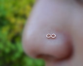 Infinity Nose Ring 14K Rose Gold Filled Handcrafted