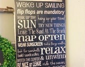 extra large lake house or beach house family rules - design your own color and sayings