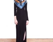 silk moth scarf - Death's Head - 26" x 26"