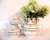 French Coffee and Tea Set three piece ceramics-pottery-porcelain