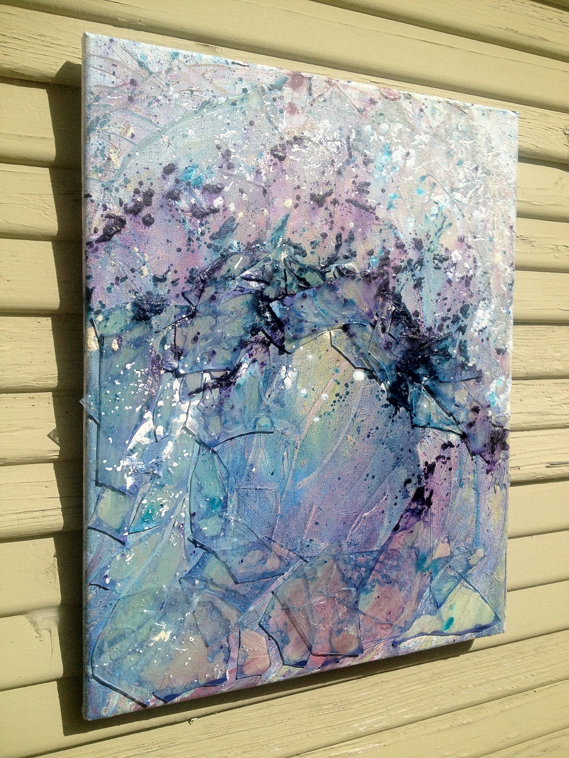 Unicorn ShArt-Paint and Glass on Canvas