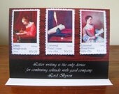 Notecards: Solitude and good company / Lord Byron letter-writing quote, set of 3