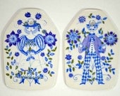 Vintage Scandinavian Turid Figgjo Flint Lotte Collection Wall Plaques