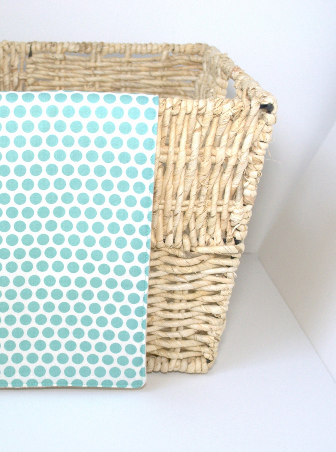 Organic Burp Cloth - Blue Polka Dot