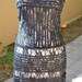 vtg CYNTHIA ROWLEY Vegan Ruched Faux Leather and Lace Black DRESS s