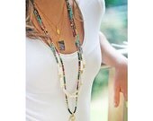 HEISHI freshwater pearl & gemstones necklace