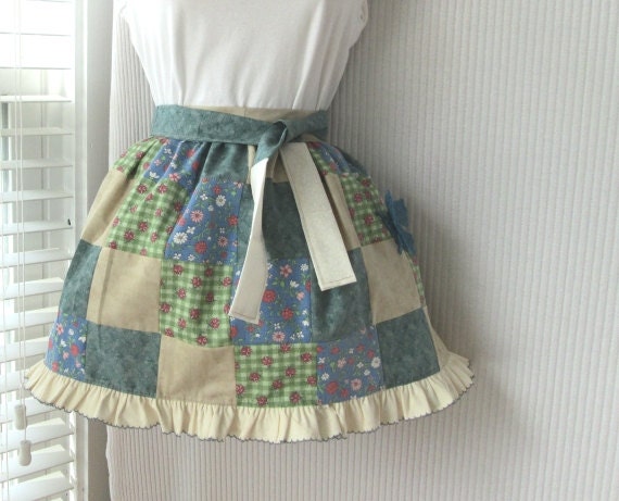 Airy Fairy Gypsy Patchwork Half Apron Plus Size