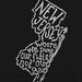New Jersey Where We Pump Our Fists Not Our Gas - Black Background - 8x10 Illustrated Print by Mandipidy