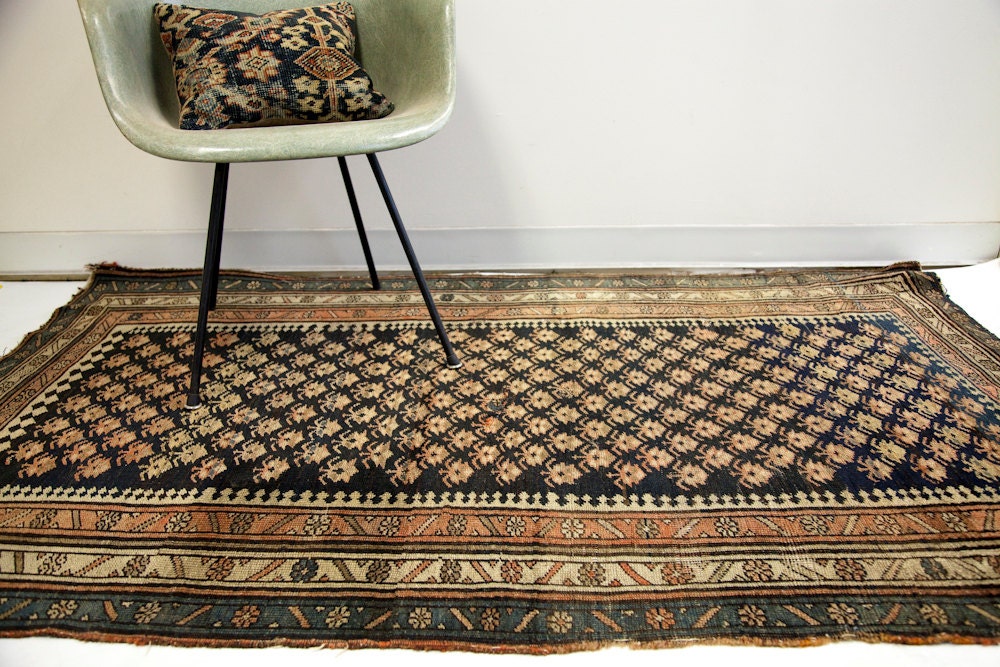 Navy Blue Vintage Area Rug