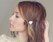 WREN - chocolate and ivory barrette