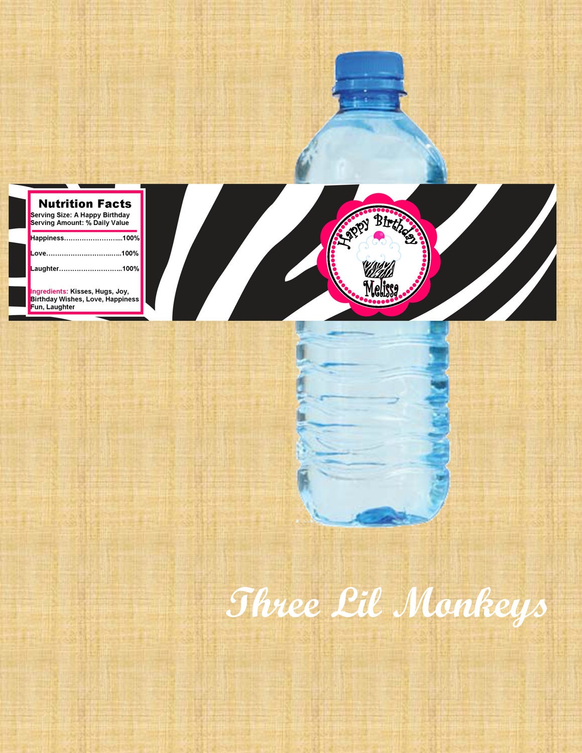 Cupcake Theme Water Bottle Labels Il_570xn