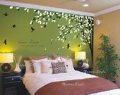 branch wall decal vinyl wall decal sticker wall decal nursery wall decal baby wall decal children wall decal - Branch with Flying Birds