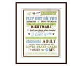 Parent Rules Wall Decor Digital Typography Subway Art Print - I Am Your Parent  Art Poster 8 X 10 - Wall Art