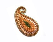 ONLY ONE-Paisley Applique in Golden Bullion trellis. Golden Applique from India.Intricate work.Ethnic wear.sew on Appliques on Etsy