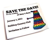 Doctor Who Inspired Wedding Save the Date Post Cards