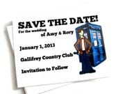 Doctor Who Inspired Wedding Save the Date Post Cards
