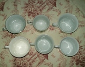 Set of Six Teacups, So Romantic, So Feminine, So Cottage, and So Shabby Chic, Lovely for Your Kitchen Decor