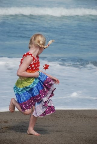 The Pinwheel Dress in Annie - Boutique Rainbow Twirl Dress Size 18 months, 2t, 3t, 4t, 5t and Girls Size 6/6X, 7, 8