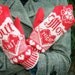 Your Mom Last Night - Red & White Humorous Mittens - Pattern PDF