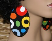 Large Fabric Covered Earrings