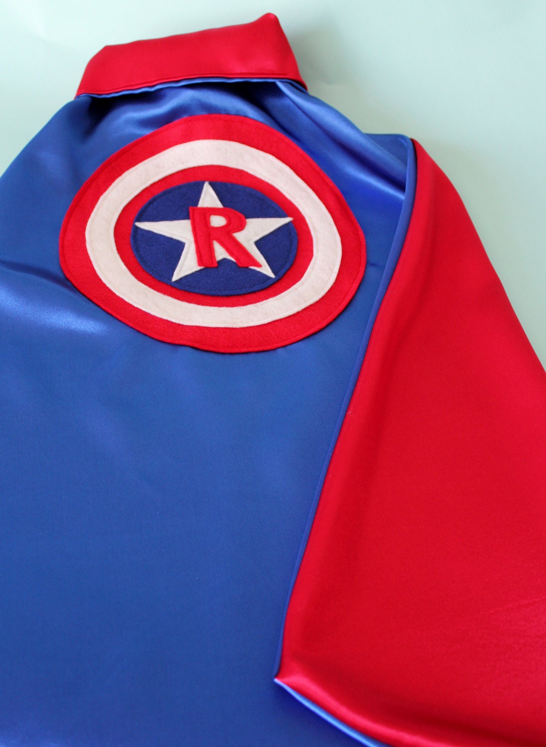 Custom Captain America Cape - Personalized Super Hero Cape - Super Hero Birthday