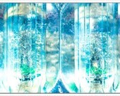 Aqua Teal Abstract Photograph, Aqua Industrial Wall Art, 8x12 print, Aqua Teal Blue, Vintage Flash, urban home art
