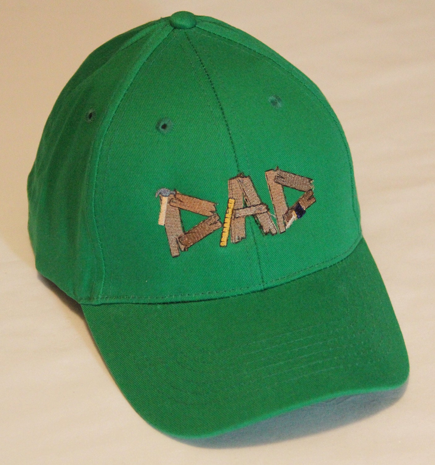 Baseball Cap with Dad and Tools Embroidered