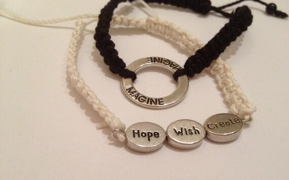 Inspirational Message Shamballa bracelets