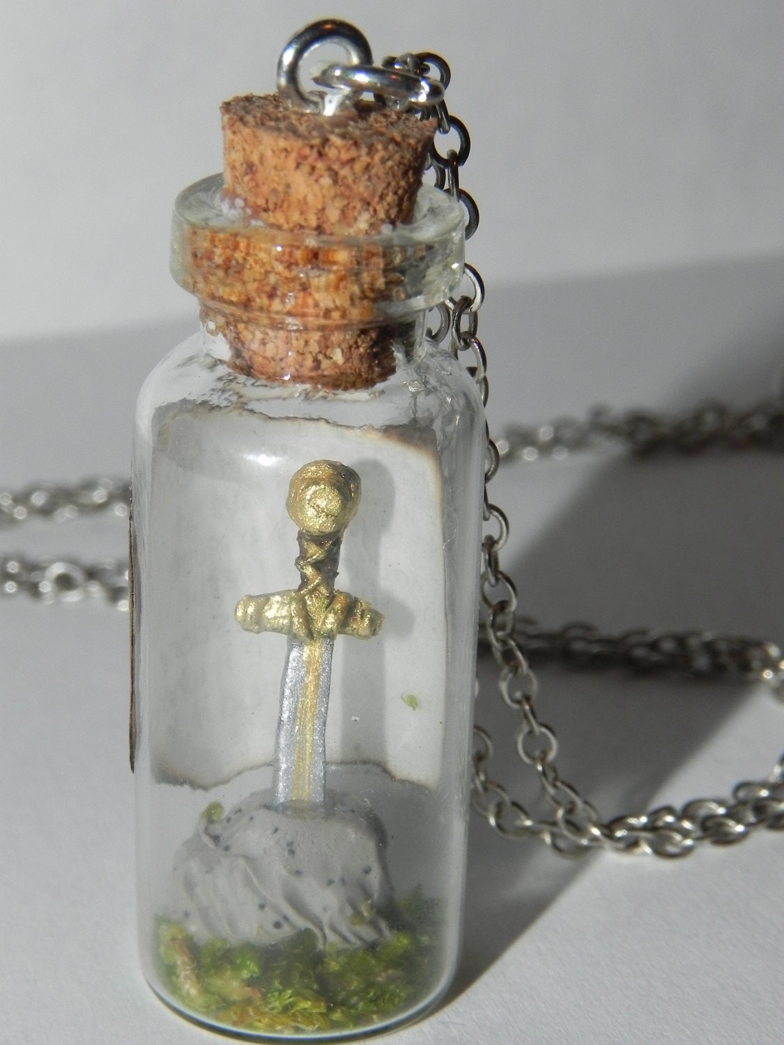 Merlin, The Sword in the Stone Bottle Necklace, TV Show Inspired