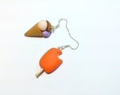 Ice cream (polymer clay) earrings (one pair)