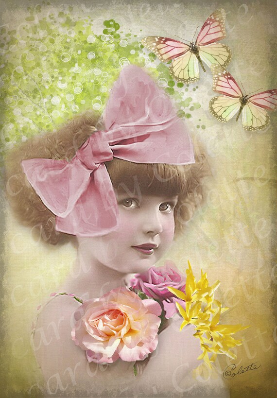 Betsy Digital Collage Greeting Card