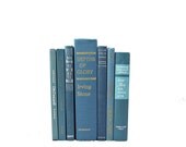 STEEL BLUE Decorative Books, Beach Wedding Decor, Centerpiece, Book Collection Set, Table Settings,Home Decor, Interior Design, photos, gray