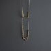 Long Colorblock Layering Necklace / sliding brass tubes, long sterling silver chain, custom colors - The Dash Dot Necklace