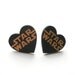 Star Wars Stud Earrings, Laser Cut Heart Stud, Engraved Star Wars Logo